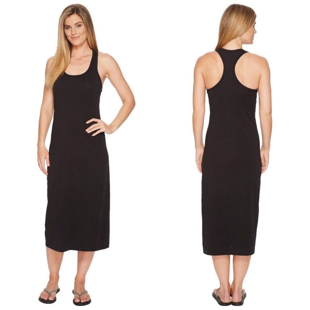 Arc'teryx Jelena Dress Black Racerback Midi Tank Dress Size XS Jersey Knit